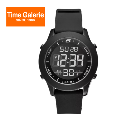 Skechers SR5107 Rosencrans 46mm Black Silicone Strap Men Digital Watch
